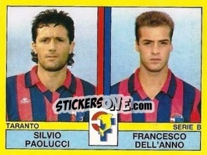 Sticker Silvio Paolucci / Francesco Dell'Anno - Calciatori 1988-1989 n. 530 - Panini