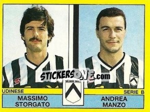 Sticker Massimo Storgato / Andrea Manzo - Calciatori 1988-1989 - Panini