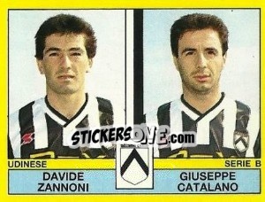 Sticker Davide Zannoni / Giuseppe Catalano - Calciatori 1988-1989 - Panini