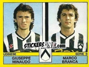 Sticker Giuseppe Minaudo / Marco Branca - Calciatori 1988-1989 n. 539 - Panini