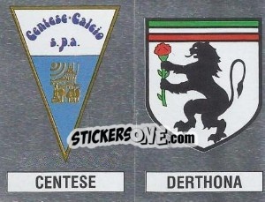 Figurina Scudetto Centese / Derthona - Calciatori 1988-1989 - Panini