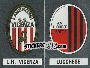 Sticker Scudetto L.R. Vicenza / Lucchese - Calciatori 1988-1989 - Panini