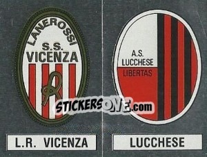 Sticker Scudetto L.R. Vicenza / Lucchese - Calciatori 1988-1989 n. 543 - Panini