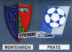 Sticker Scudetto Montevarchi / Prato - Calciatori 1988-1989 - Panini