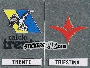 Sticker Scudetto Trento / Triestina - Calciatori 1988-1989 n. 557 - Panini