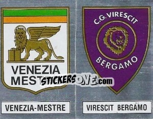 Figurina Scudetto Venezia-Mestre / Virescit Bergamo - Calciatori 1988-1989 - Panini