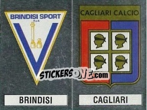 Sticker Scudetto Brindisi / Cagliari - Calciatori 1988-1989 n. 568 - Panini