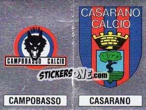Sticker Scudetto Campobasso / Casarano - Calciatori 1988-1989 n. 569 - Panini