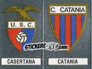 Figurina Scudetto Casertana / Catania - Calciatori 1988-1989 - Panini