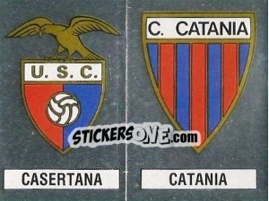 Sticker Scudetto Casertana / Catania - Calciatori 1988-1989 n. 570 - Panini