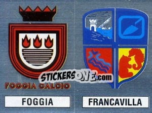 Sticker Scudetto Foggia / Francavilla - Calciatori 1988-1989 n. 571 - Panini