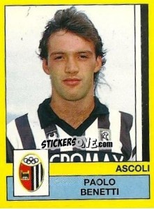 Cromo Paolo Benetti - Calciatori 1988-1989 - Panini