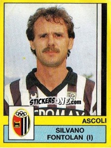 Sticker Silvano Fontolan - Calciatori 1988-1989 n. 7 - Panini