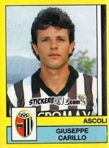Sticker Giuseppe Carillo - Calciatori 1988-1989 n. 10 - Panini