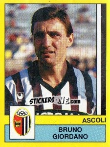 Sticker Bruno Giordano - Calciatori 1988-1989 n. 11 - Panini
