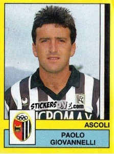 Cromo Paolo Giovannelli - Calciatori 1988-1989 - Panini