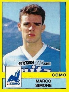Sticker Marco Simone - Calciatori 1988-1989 n. 100 - Panini