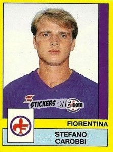 Sticker Stefano Carobbi - Calciatori 1988-1989 n. 105 - Panini
