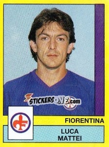 Sticker Luca Mattei - Calciatori 1988-1989 n. 109 - Panini