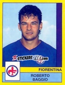 Sticker Roberto Baggio - Calciatori 1988-1989 n. 112 - Panini