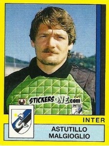 Sticker Astutillo Malgioglio - Calciatori 1988-1989 - Panini