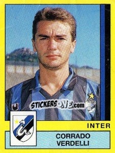 Sticker Corrado Verdelli - Calciatori 1988-1989 - Panini