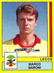 Sticker Marco Baroni - Calciatori 1988-1989 n. 185 - Panini