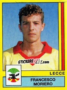 Cromo Francesco Moriero - Calciatori 1988-1989 - Panini