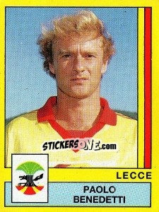 Cromo Paolo Benedetti - Calciatori 1988-1989 - Panini