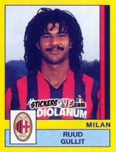 Sticker Ruud Gullit - Calciatori 1988-1989 n. 212 - Panini