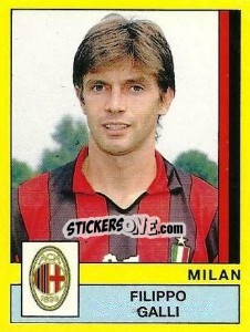 Sticker Filippo Galli - Calciatori 1988-1989 n. 218 - Panini