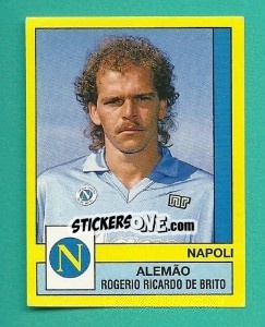 Cromo Alemão Rogerio Ricardo De Brito - Calciatori 1988-1989 - Panini