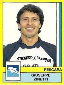 Sticker Giuseppe Zinetti - Calciatori 1988-1989 n. 242 - Panini