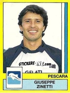 Figurina Giuseppe Zinetti - Calciatori 1988-1989 - Panini