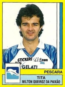 Sticker Tita Milton Queiroz Da Paixão - Calciatori 1988-1989 n. 252 - Panini