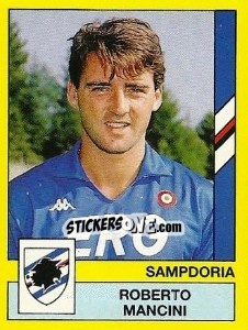 Sticker Roberto Mancini - Calciatori 1988-1989 n. 313 - Panini