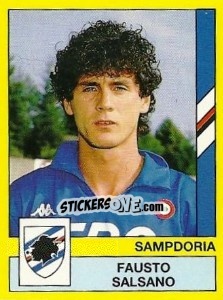 Sticker Fausto Salsano - Calciatori 1988-1989 n. 319 - Panini