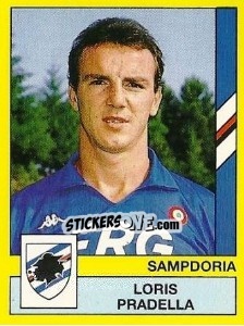 Sticker Loris Pradella - Calciatori 1988-1989 n. 320 - Panini