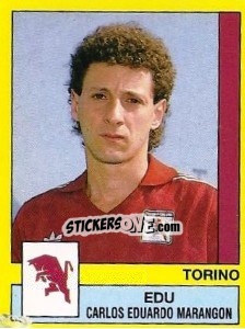 Sticker Edu Carlos Eduardo Marangon - Calciatori 1988-1989 - Panini