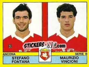 Cromo Stefano Fontana / Maurizio Vincioni - Calciatori 1988-1989 - Panini