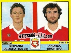 Cromo Giovanni Deogratias / Andrea Bruniera - Calciatori 1988-1989 - Panini