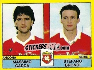 Sticker Massimo Gada / Stefano Brondi - Calciatori 1988-1989 n. 367 - Panini