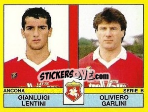 Sticker Gianluigi Lentini / Oliviero Garlini - Calciatori 1988-1989 n. 368 - Panini