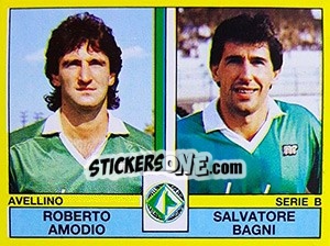 Sticker Roberto Amodio / Salvatore Bagni - Calciatori 1988-1989 - Panini