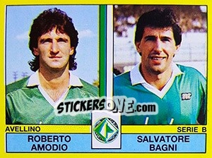 Sticker Roberto Amodio / Salvatore Bagni - Calciatori 1988-1989 n. 375 - Panini