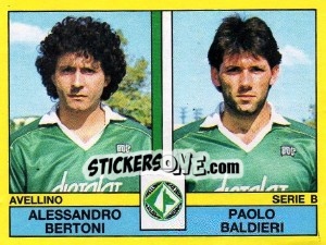 Sticker Alessandro Bertoni / Paolo Baldieri - Calciatori 1988-1989 n. 377 - Panini