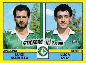 Sticker Luigi Marulla / Luca Moz - Calciatori 1988-1989 n. 378 - Panini