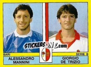 Sticker Alessandro Mannini / Giorgio De Trizio - Calciatori 1988-1989 n. 382 - Panini