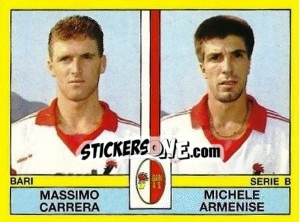 Cromo Massimo Carrera / Michele Armenise - Calciatori 1988-1989 - Panini