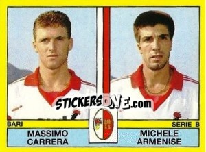 Sticker Massimo Carrera / Michele Armenise - Calciatori 1988-1989 n. 383 - Panini